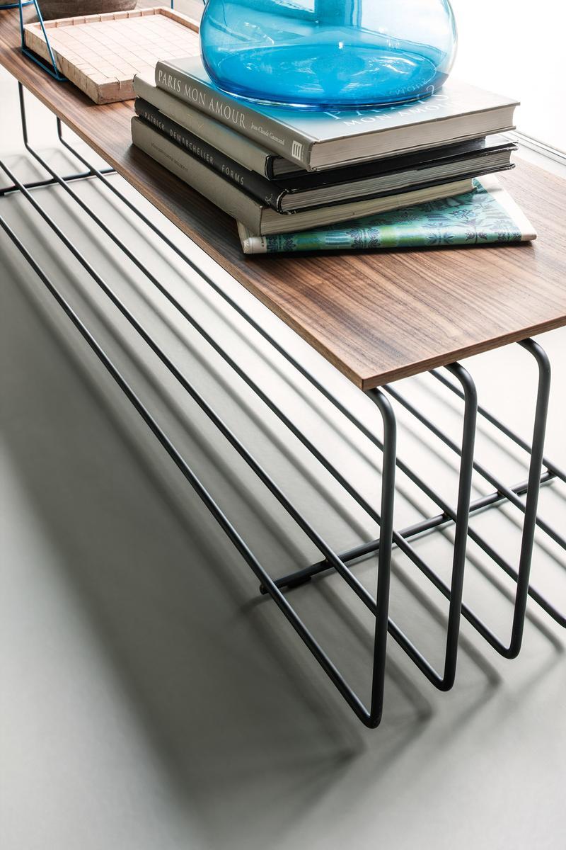 Rectangular wooden coffee table | Fence by Lema
