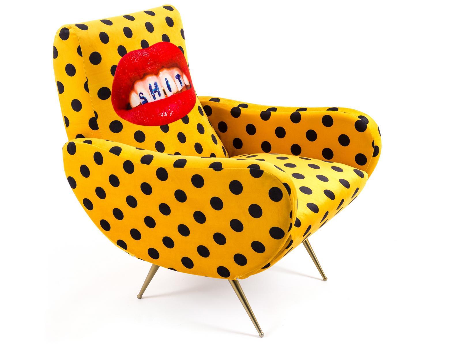 Fabric armchair with armrests | Shit by Seletti