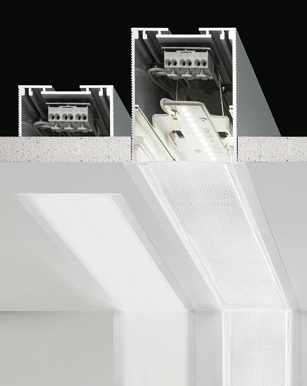 Wall-mounted linear lighting profile for LED modules | Nolita Trim by Panzeri