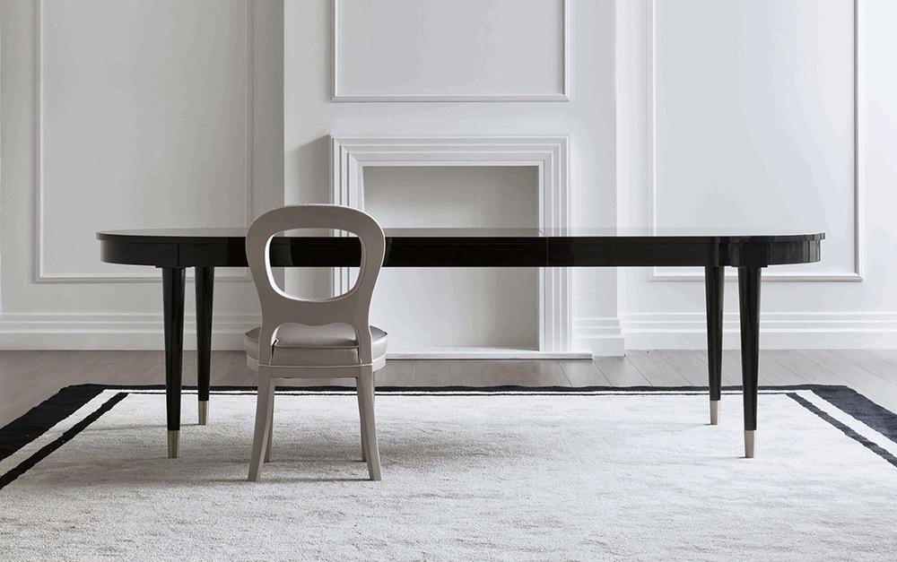 Oval wood table | Zircone by Galimberti Nino