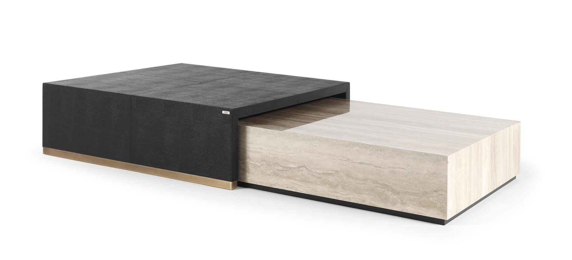 Rectangular leather coffee table | Kay by Gianfranco Ferre Home