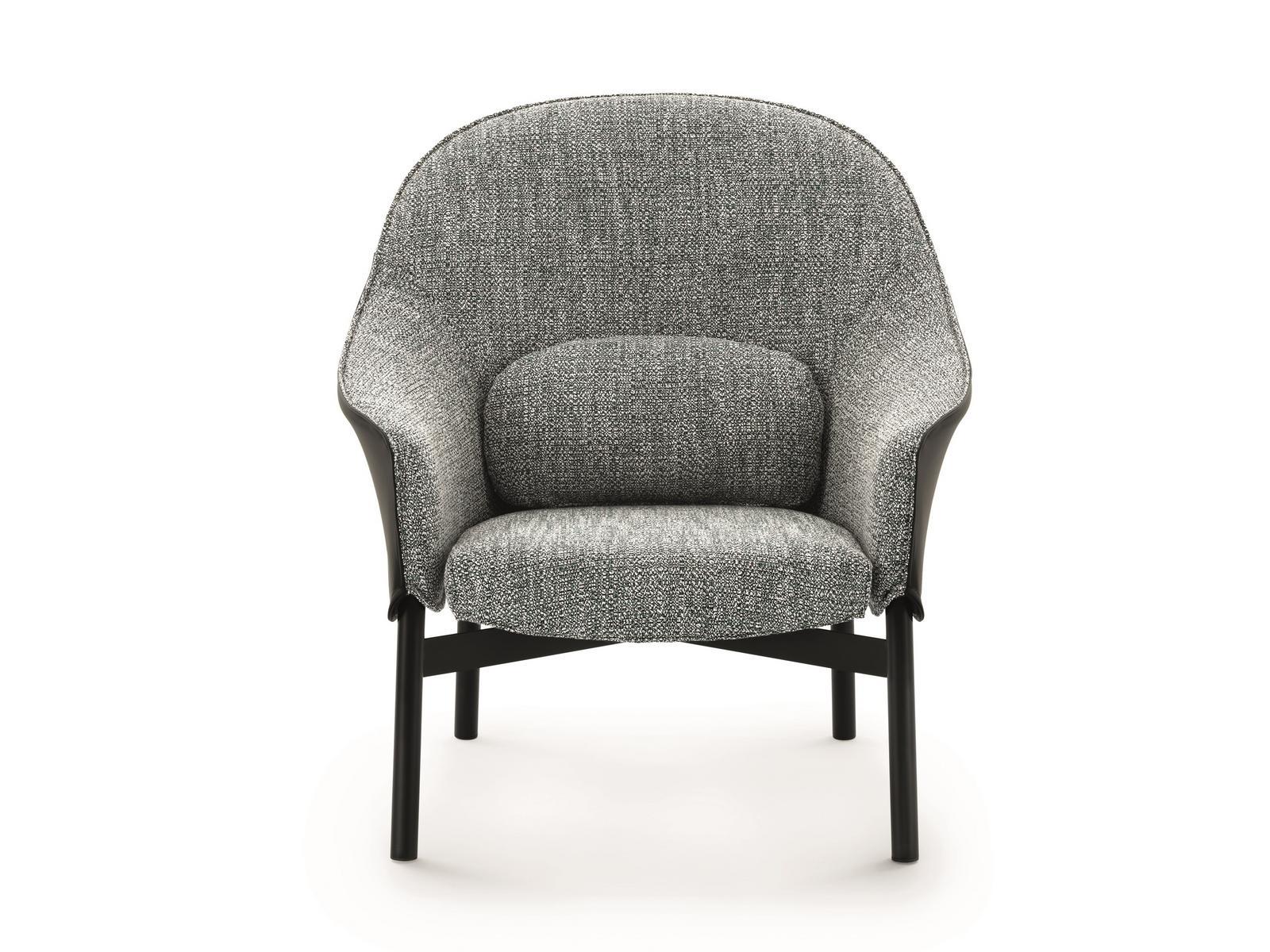 Fabric easy chair with armrests | Gloria High by Arflex
