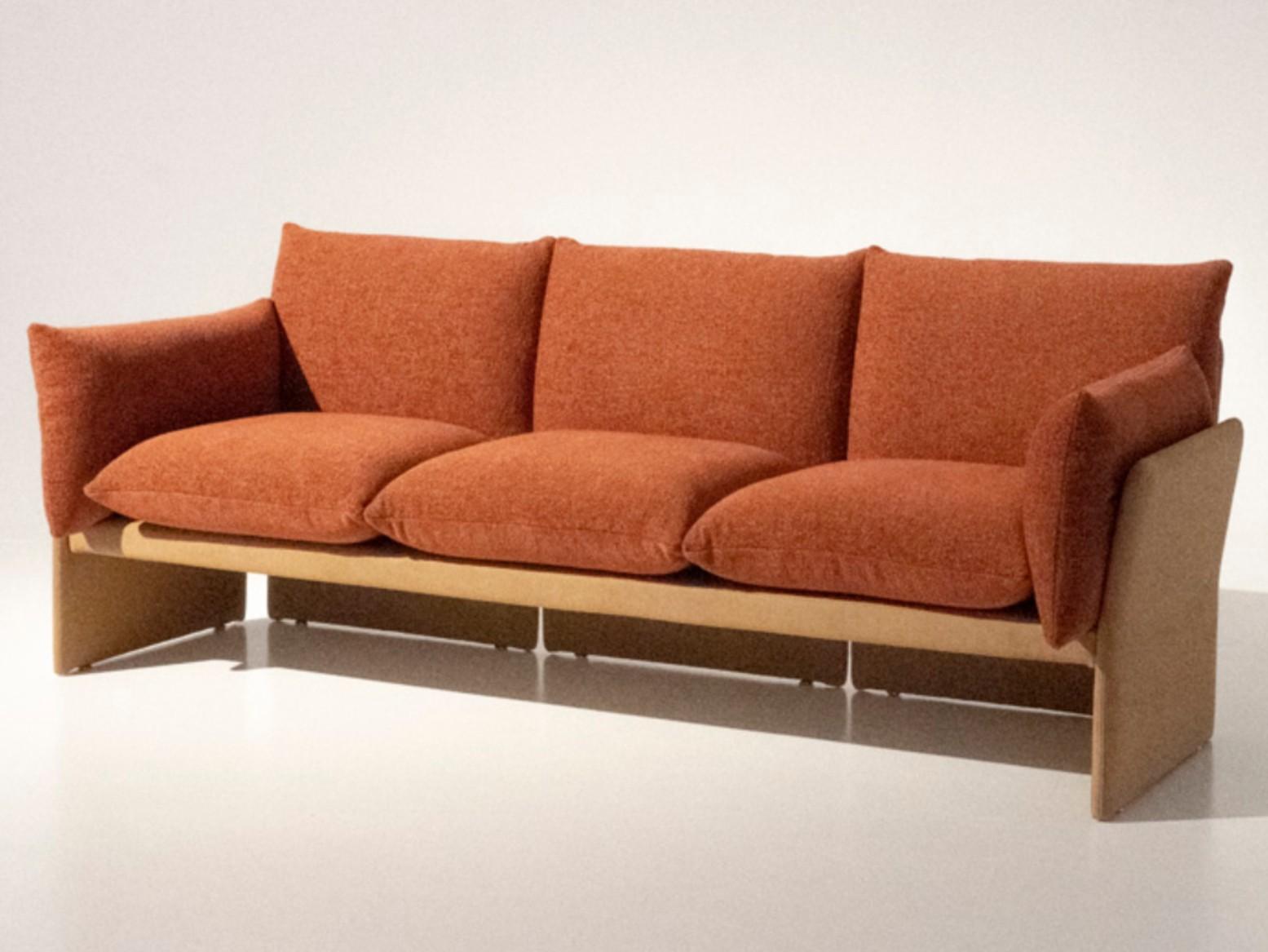 3 seater cotton and microfiber sofa | Farfalle by Mantellassi 1926