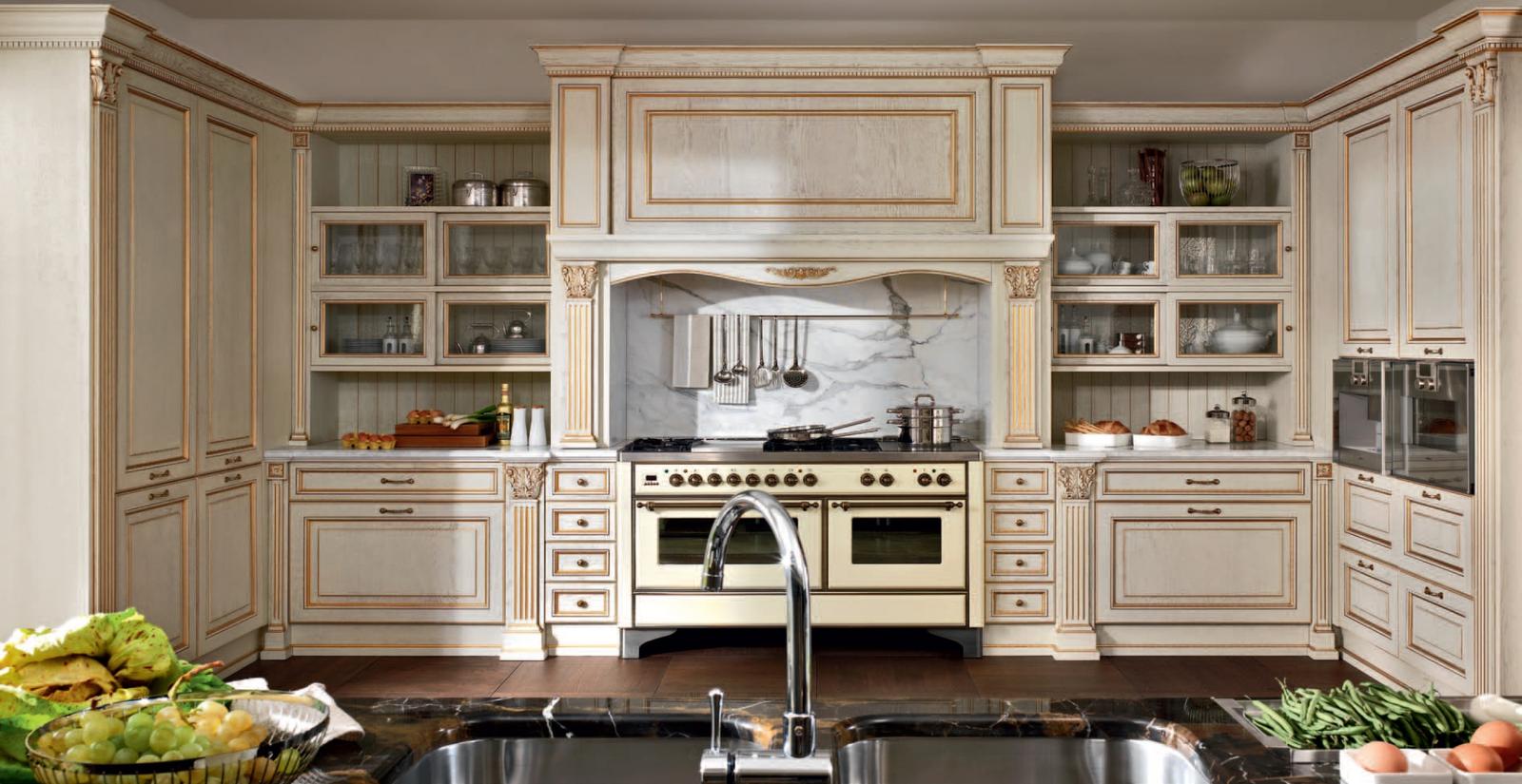 Wood kitchen with handles FM bottega d'Arte Roma