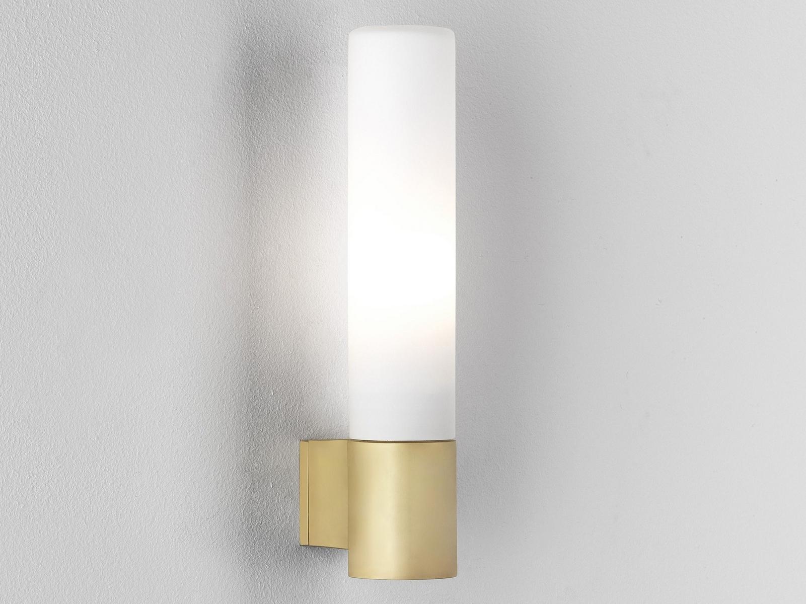 Zinc and opal glass wall lamp | Bari by Astro lighting