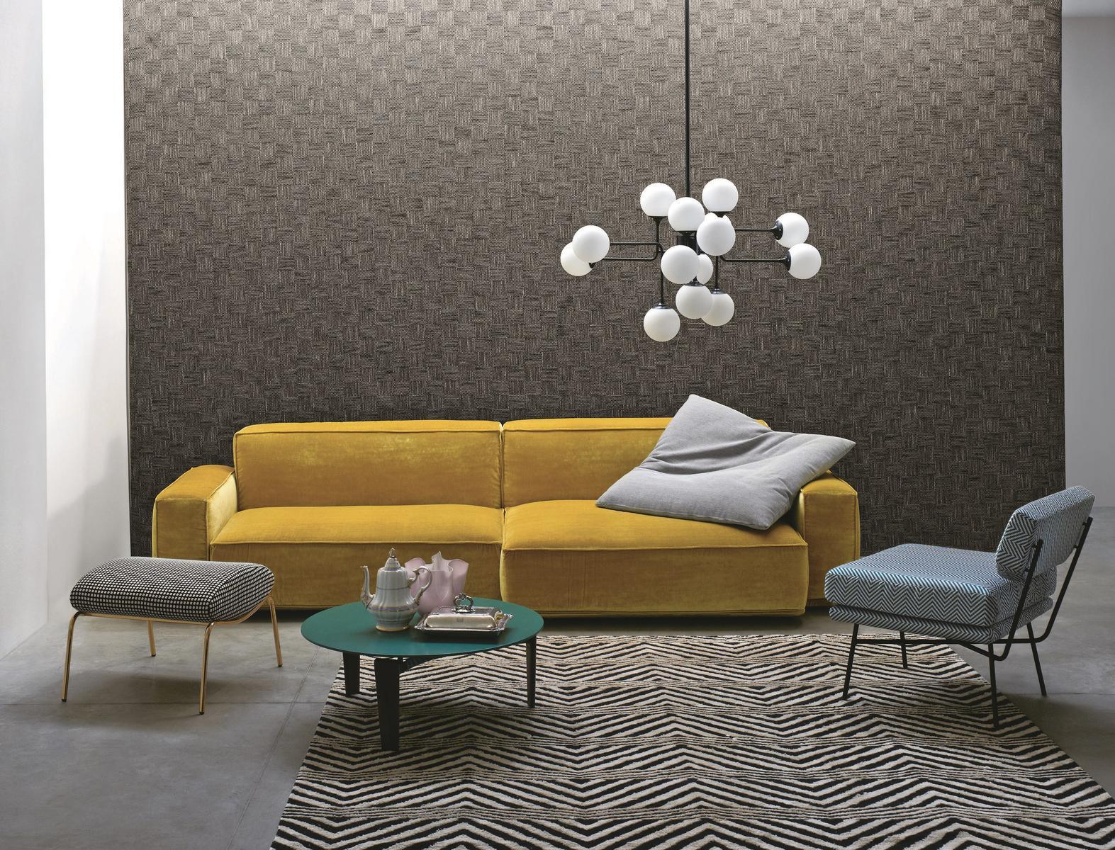 Upholstered 3 seater leather sofa | Marechiaro by Arflex
