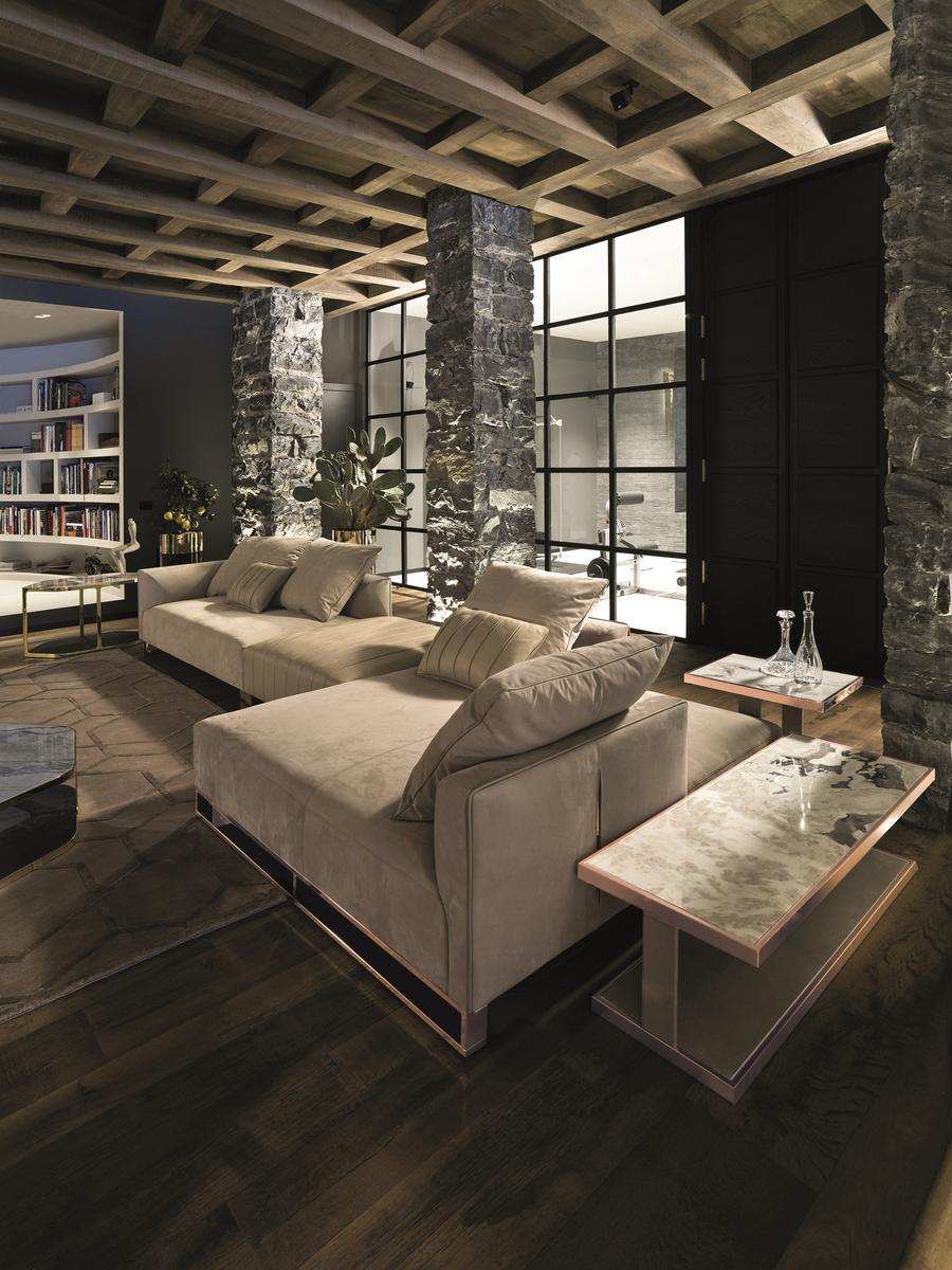 Square metal coffee table | Layer by Longhi