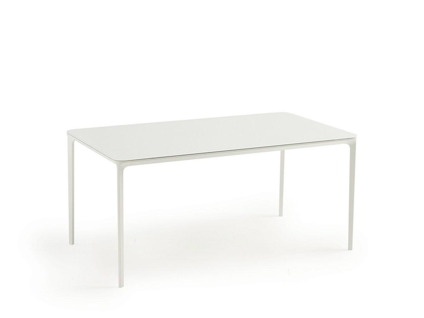 Extending glass and aluminium table | Slim Extensible by Sovet