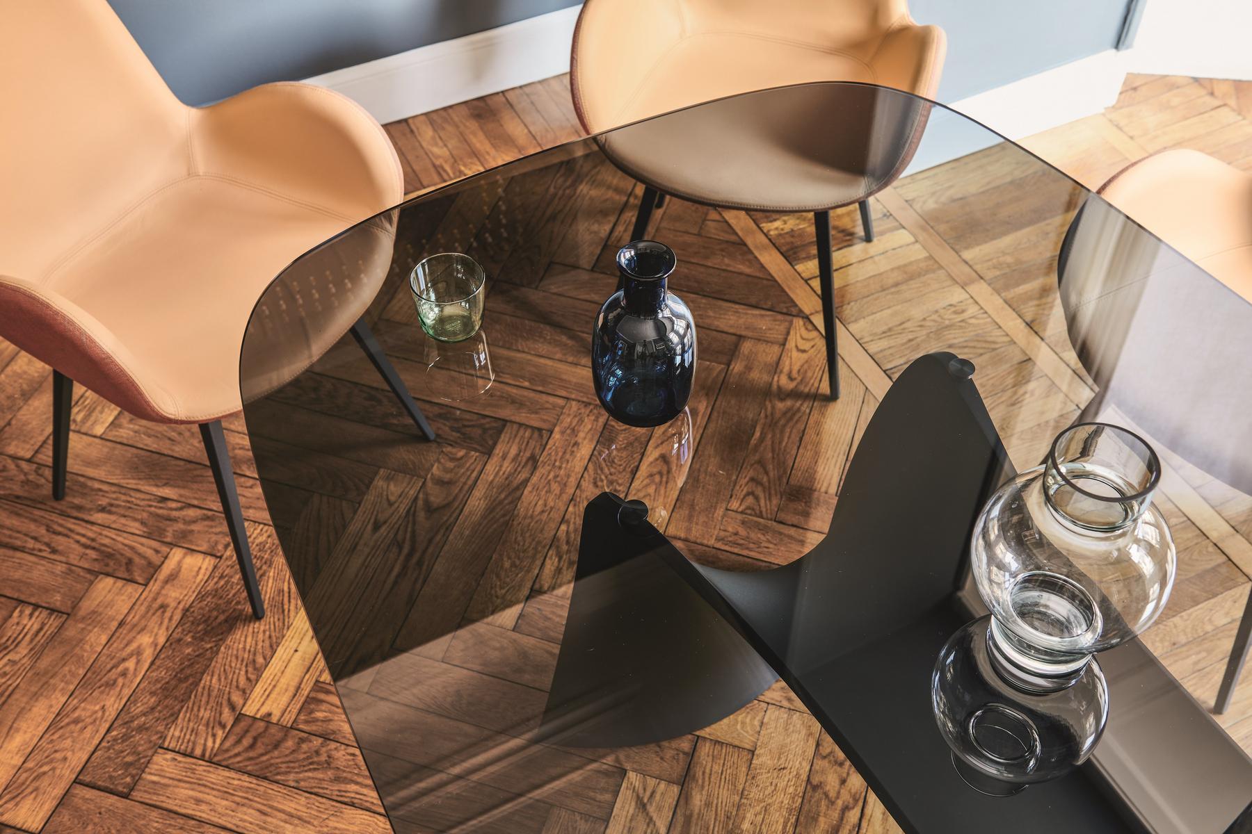 Rectangular glass table | Moonlight by Midj