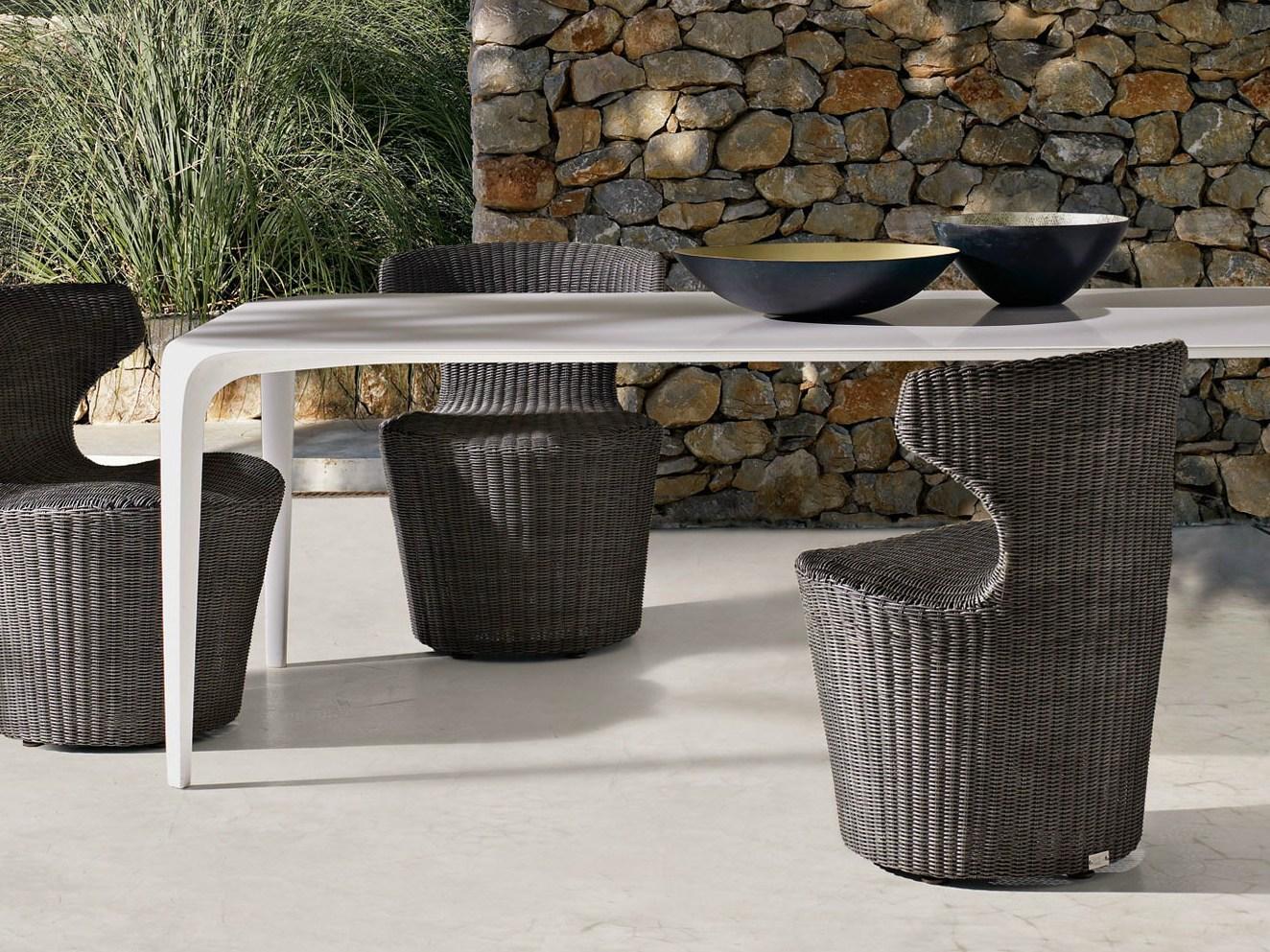 Rectangular Cristalplant® garden table | Link Outdoor by B&B Italia