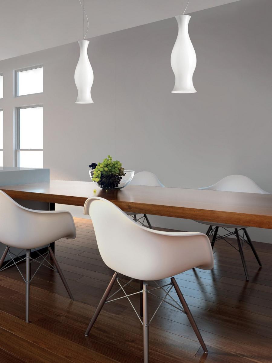 LED blown glass pendant lamp | Spring S by Leucos