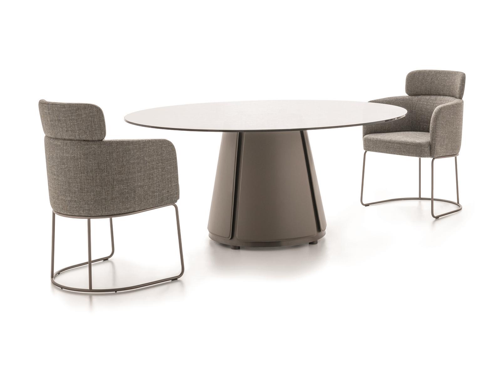 Upholstered fabric chair with armrests | Claire by Ditre Italia