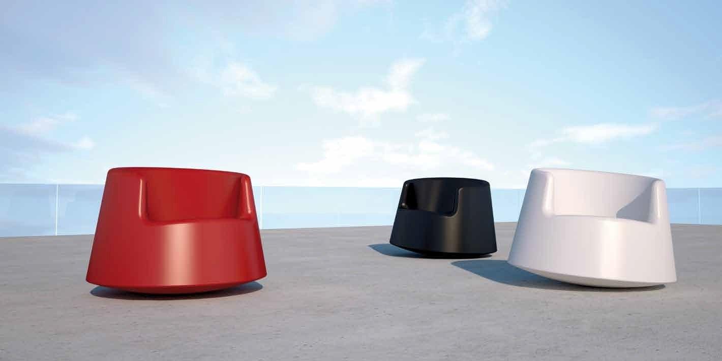 Rocking garden easy chair | Roulette by Vondom