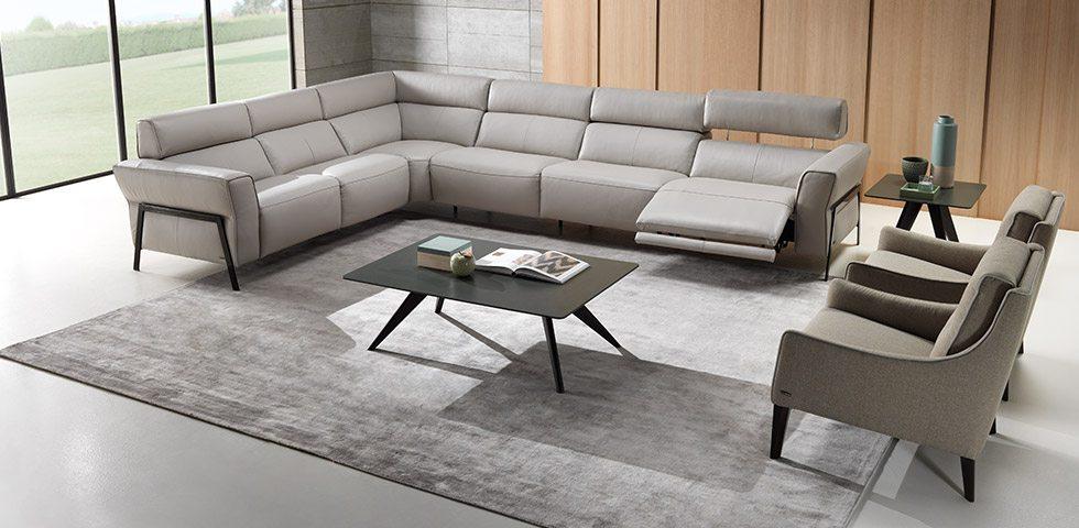 Corner leather sofa | Eleganza by Natuzzi Editions