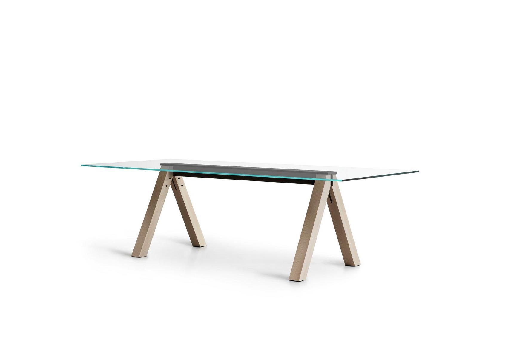 Rectangular glass table | Sesto by Lema
