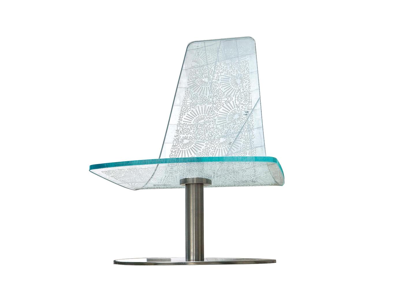 Swivel glass chair | Reglax by Reflex