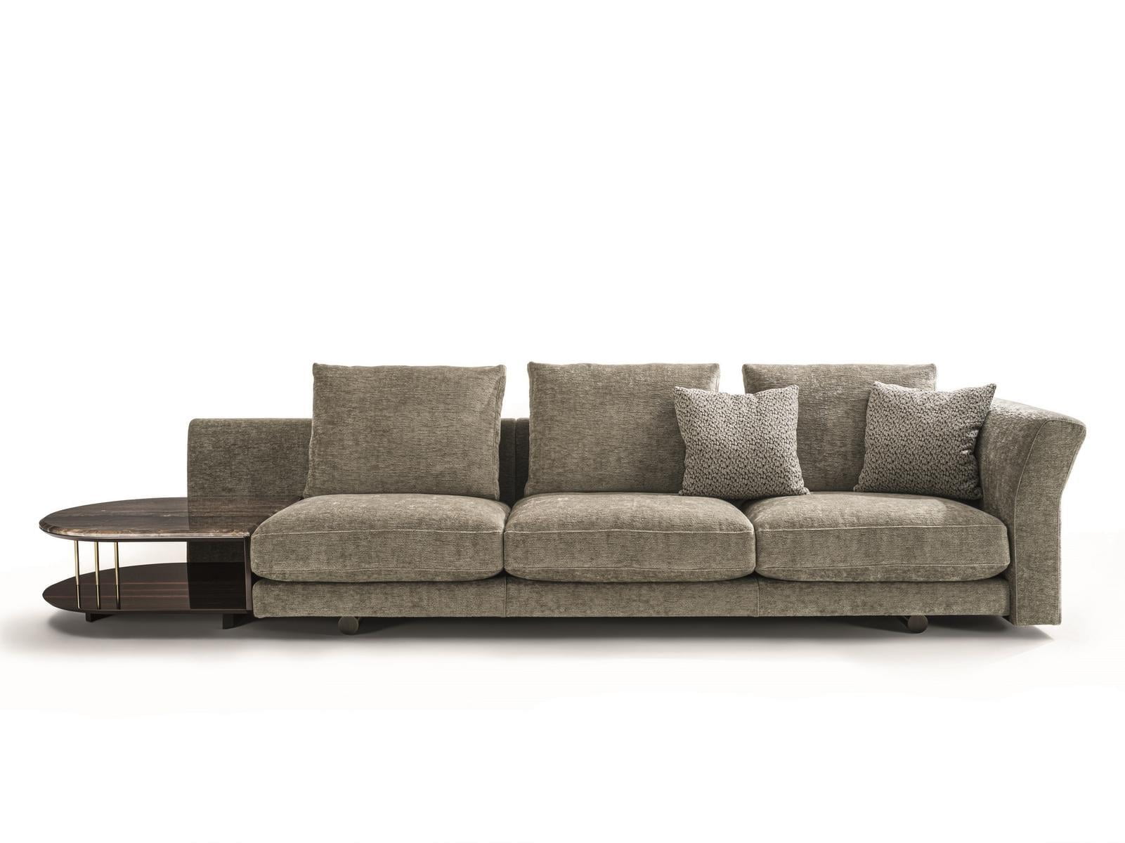 Sectional leather sofa | Riverside by Longhi