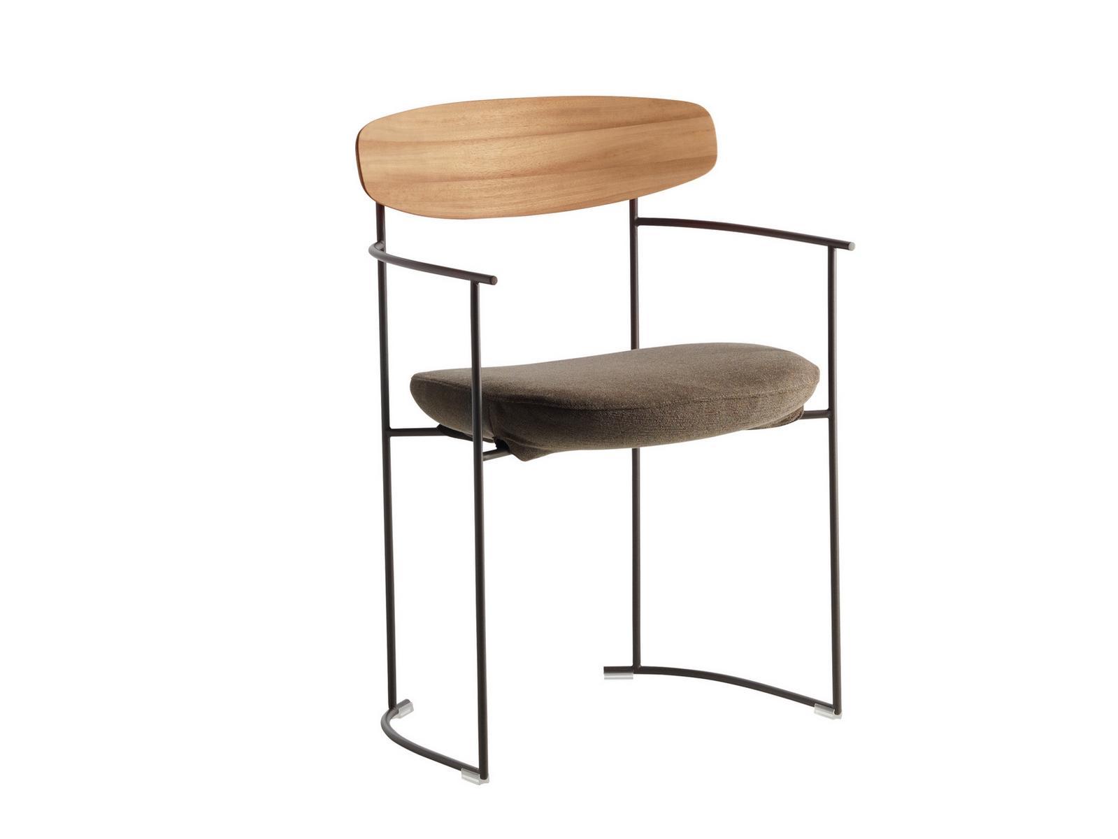 Sled base garden chair with removable cover | Keel by Potocco