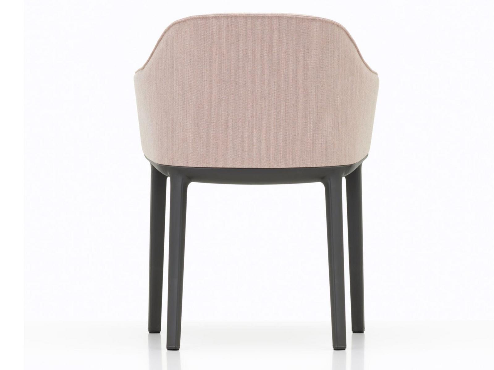Upholstered fabric chair with armrests | Softshell by Vitra