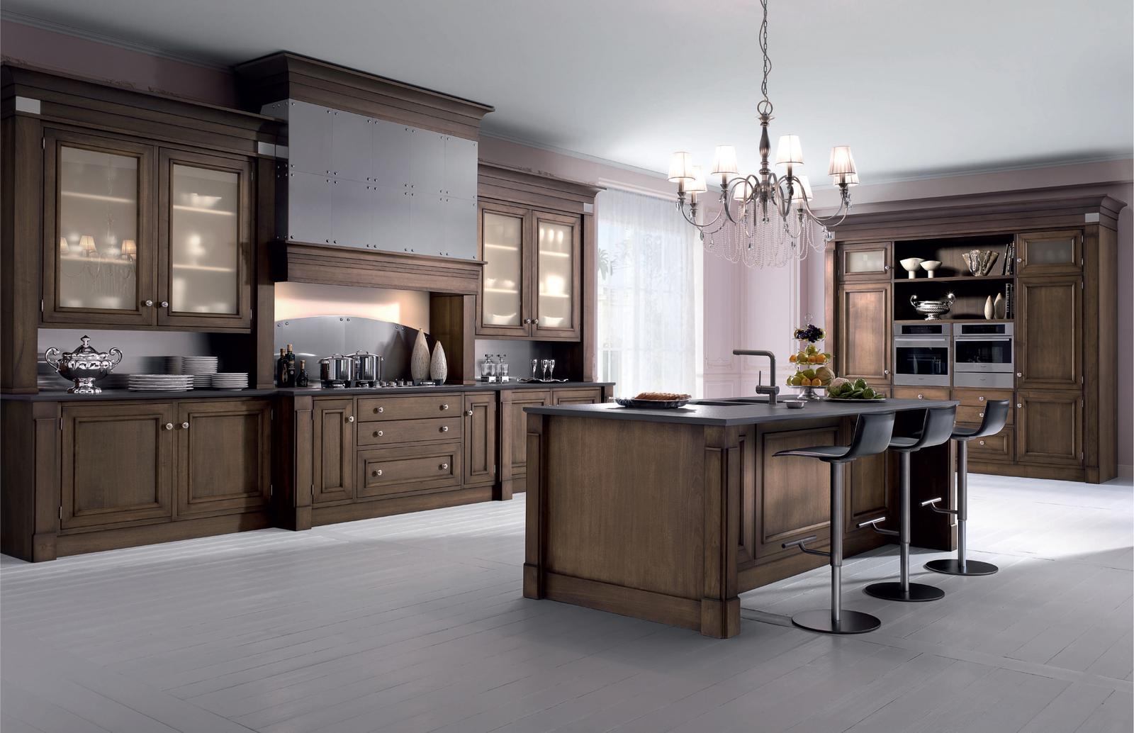 Veneer kitchen with handles FM bottega d'Arte Boston