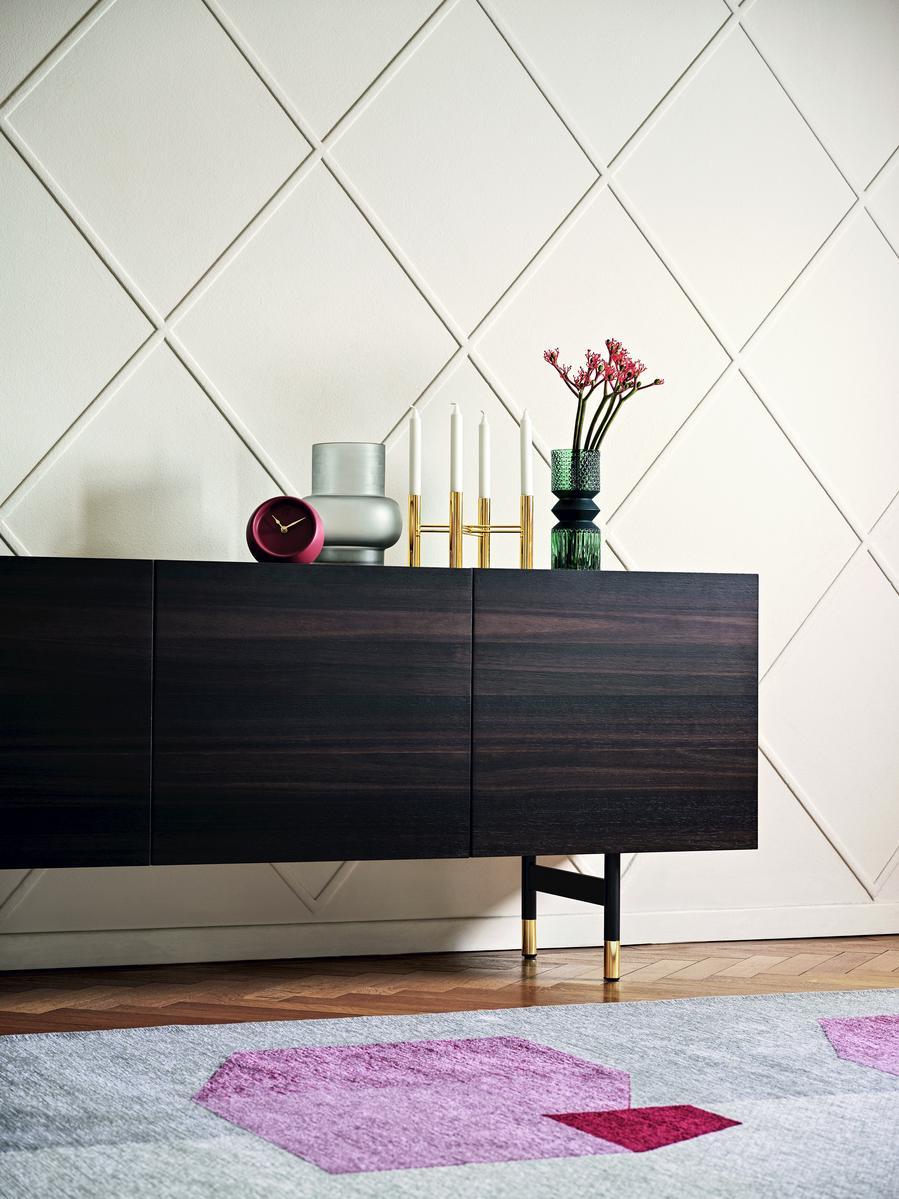 Wood veneer sideboard with doors | Horizon by Calligaris