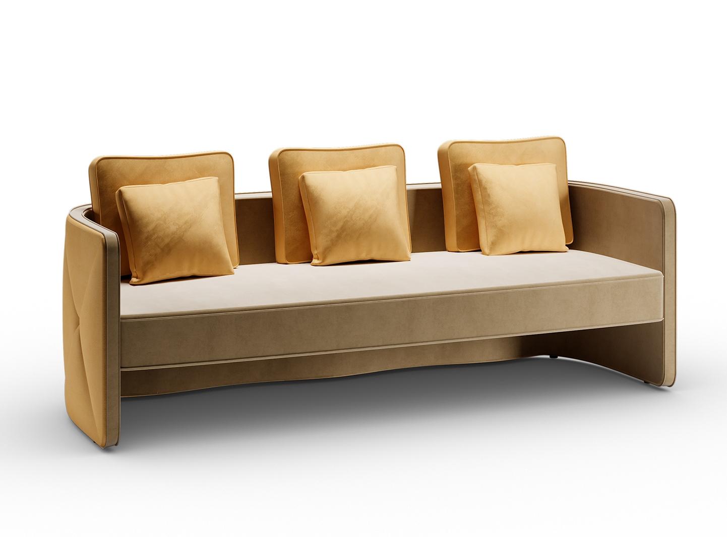 3 seater fabric sofa | Aura by Reflex