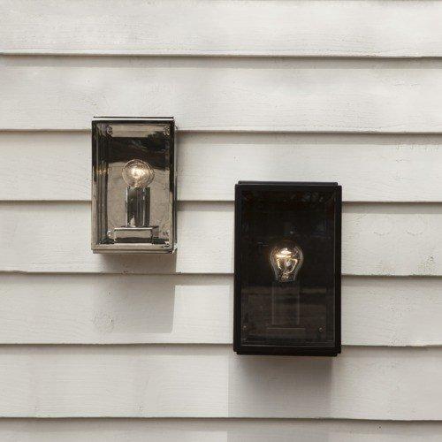 Glass and steel outdoor wall lamp | Homefield 130 by Astro lighting