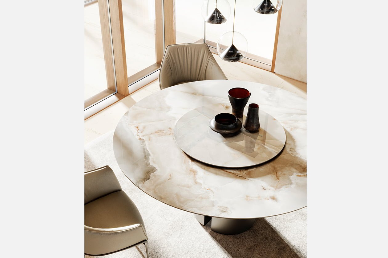 Round ceramic table | Dora ceramic by Eforma