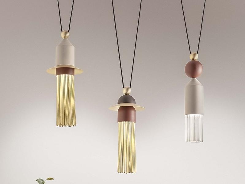 LED painted metal pendant lamp | Nappe C3 by Masiero