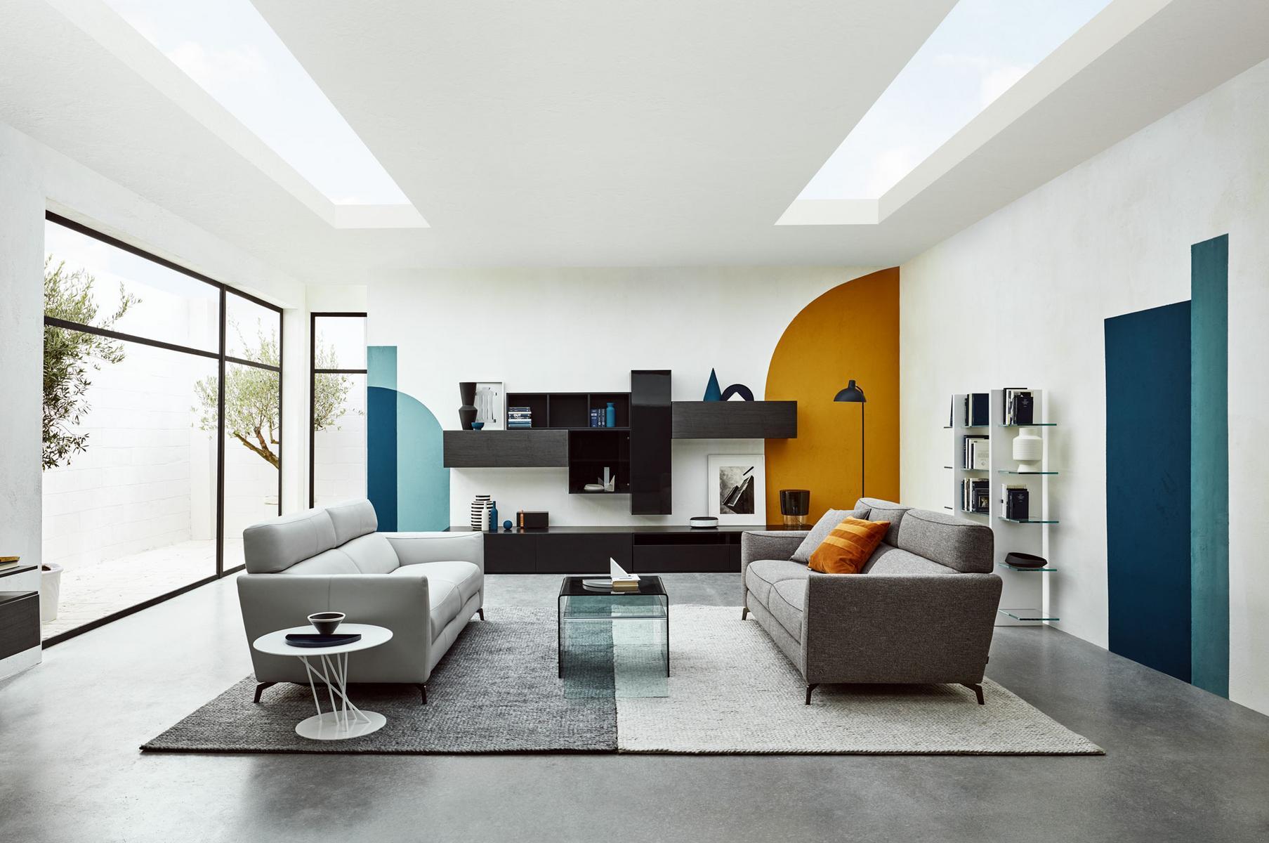 Recliner 2 seater fabric sofa | Stan by Natuzzi Italia