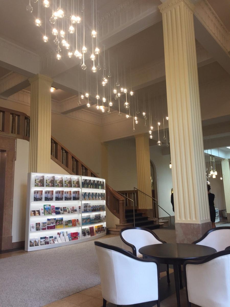 LED glass and aluminium pendant lamp | Bangster by Dark