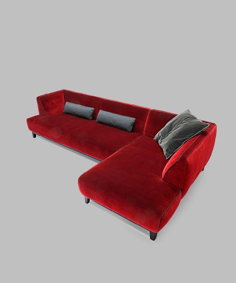 Sectional velvet sofa | Greg by Borzalino