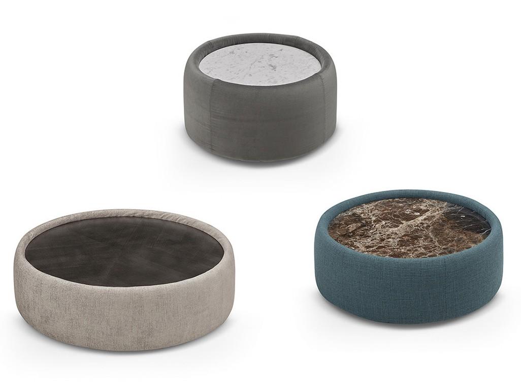 Low round marble coffee table | Cubic by Dema