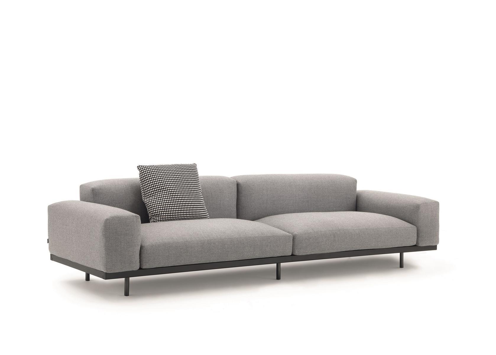 Upholstered 4 seater fabric sofa | Naviglio by Arflex