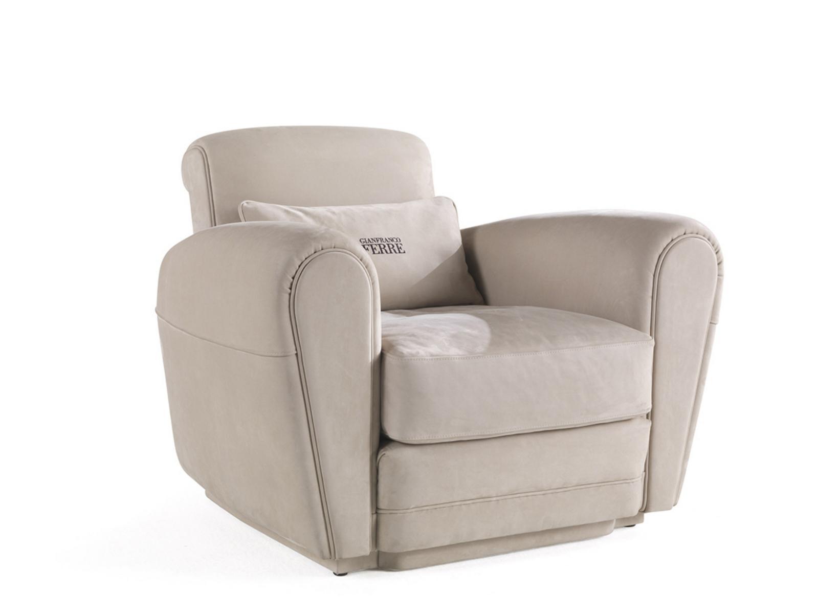 Leather armchair with armrests | Kallio by Gianfranco Ferre Home