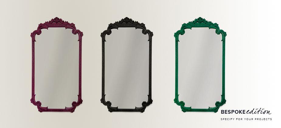 Rectangular wall-mounted framed mahogany mirror | Louis Xvi by Boca Do Lobo