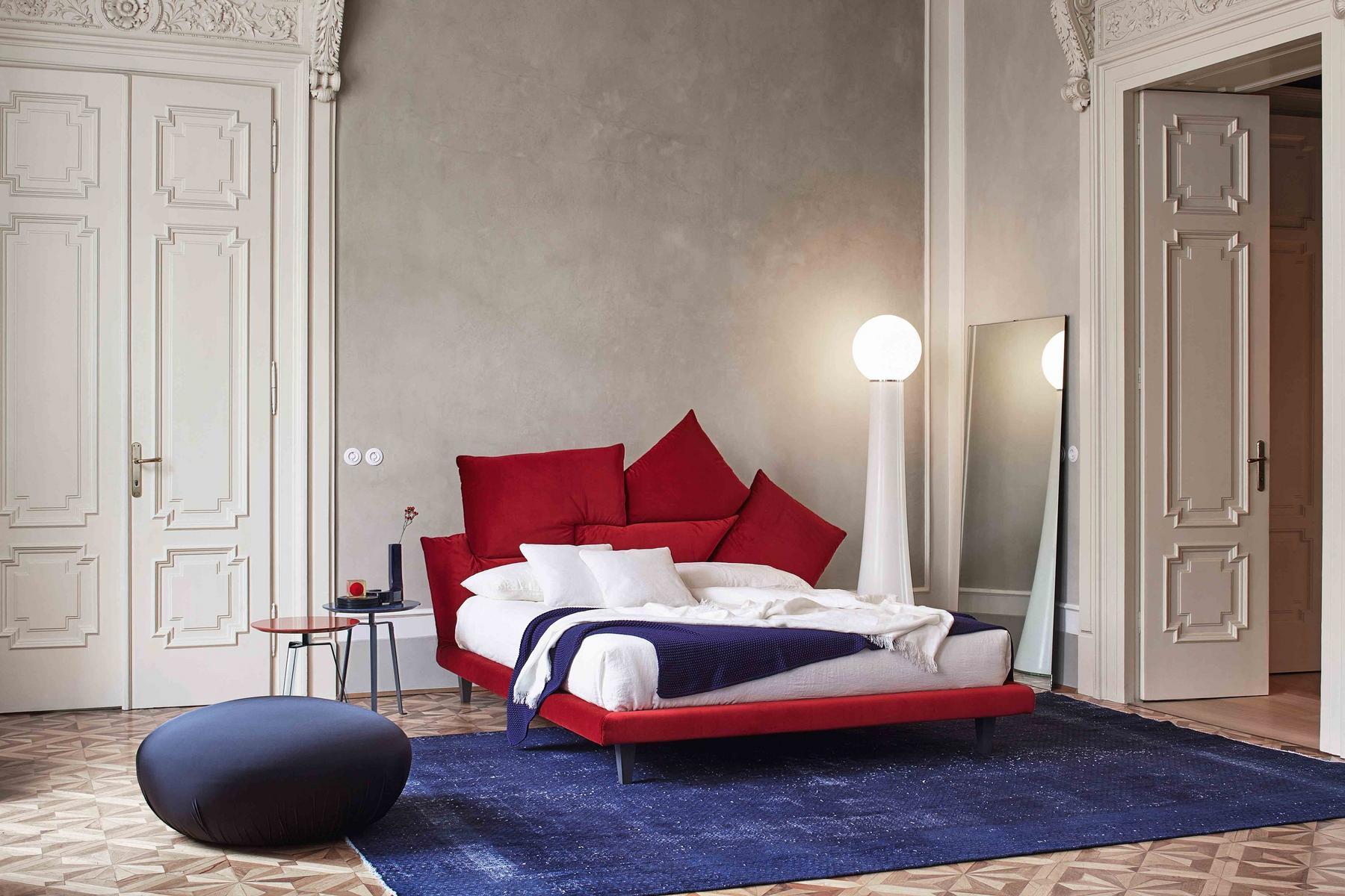 Fabric double bed with upholstered headboard | Picabia by Bonaldo