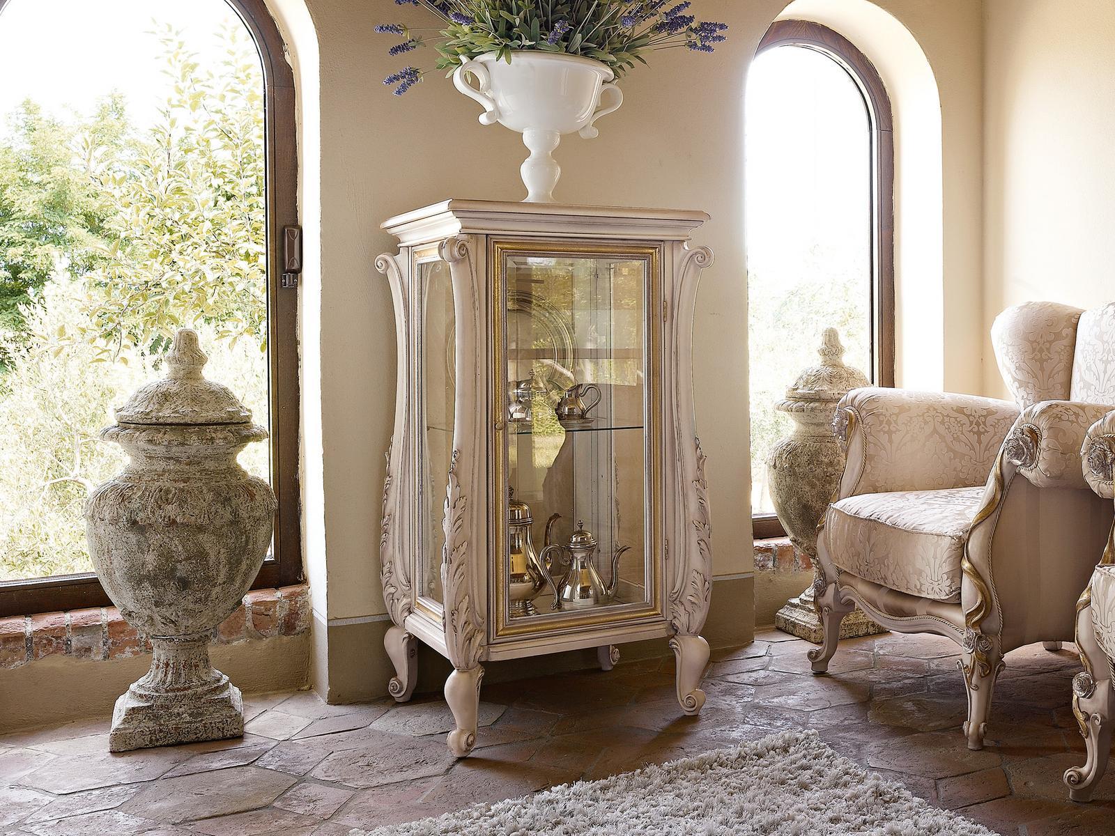 Wood and glass display cabinet | Boemia by Volpi