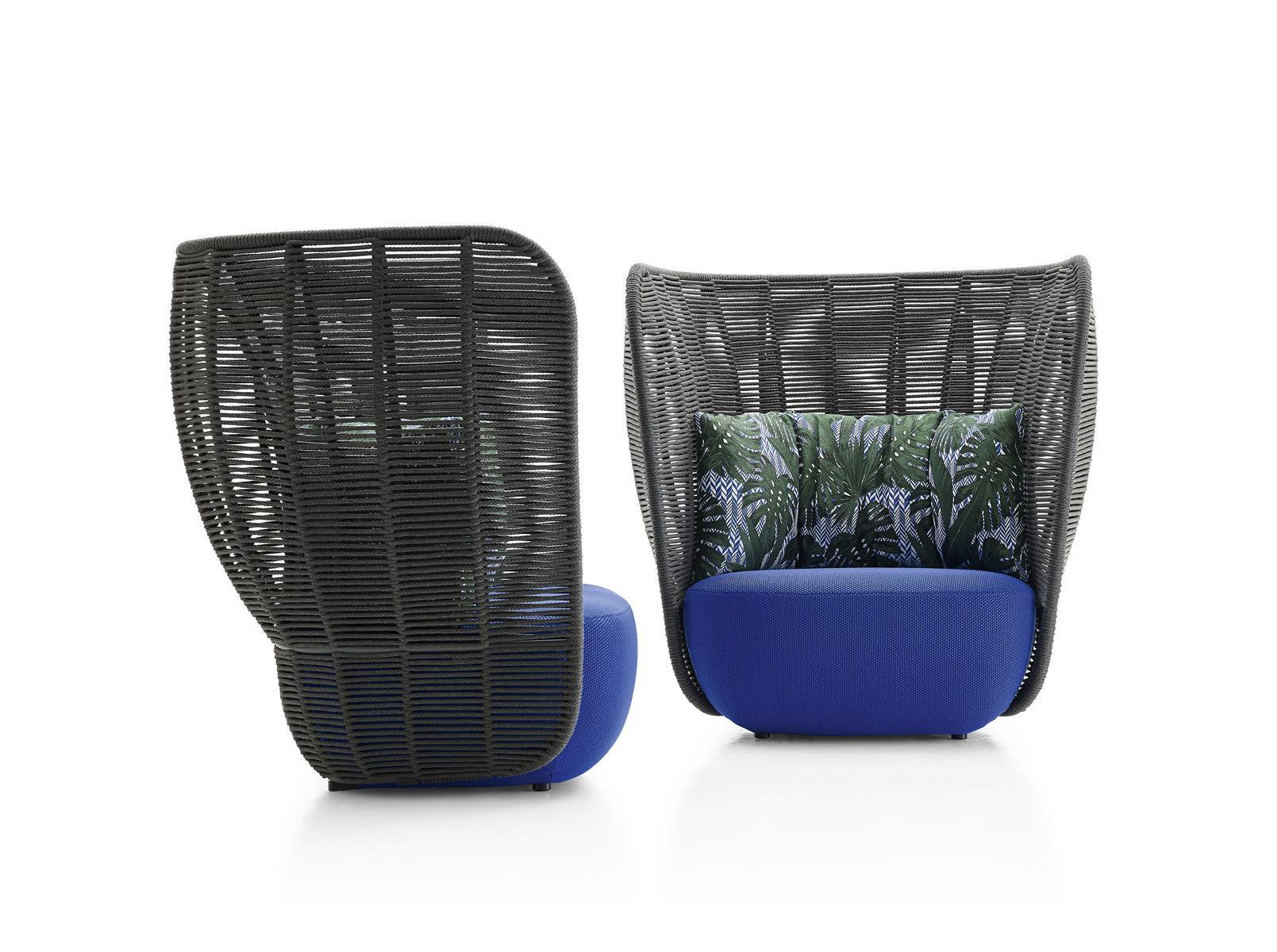 High-back garden armchair | Bay by B&B Italia