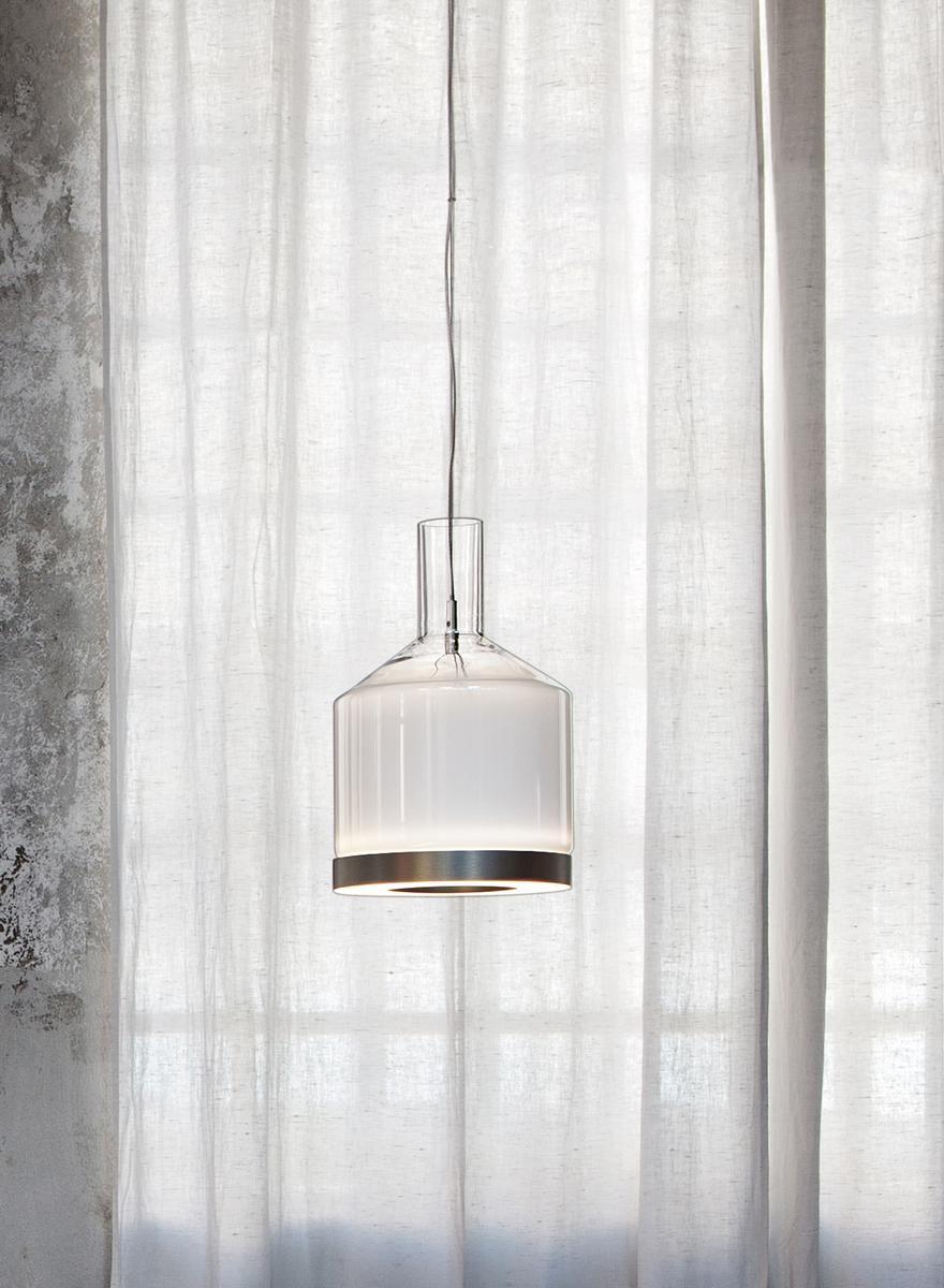 LED direct light glass pendant lamp | Medea Sp1 by Vistosi