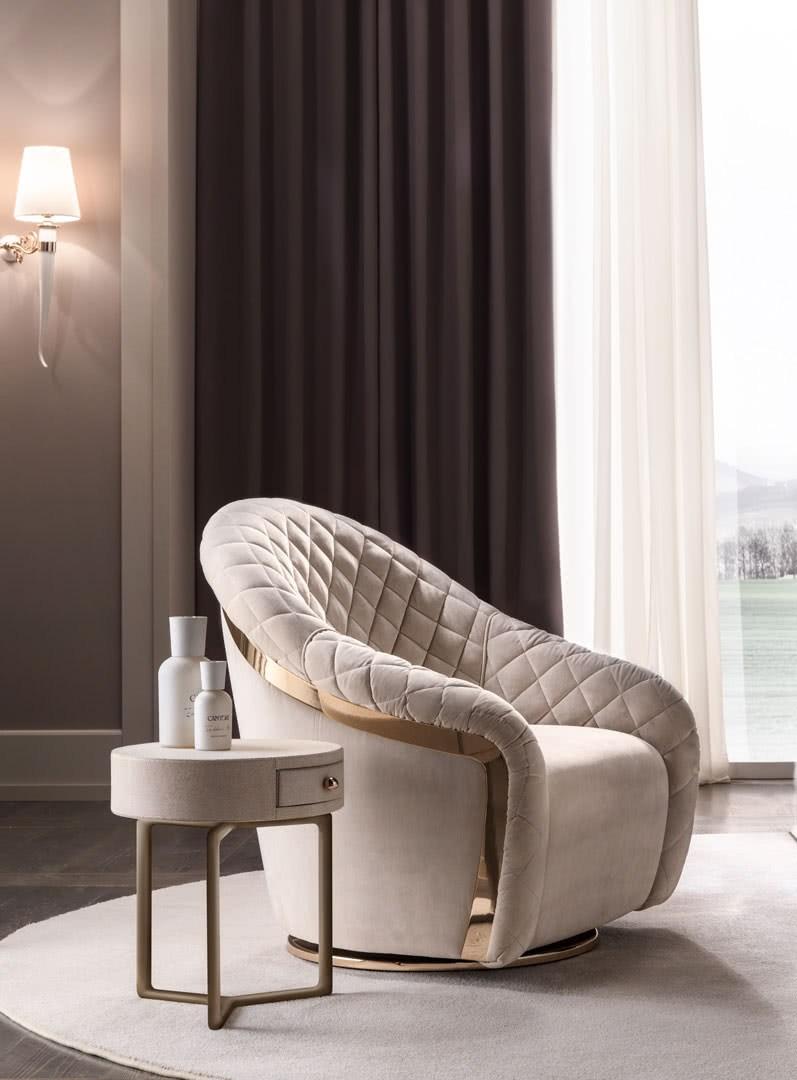 Velvet armchair with armrests | Portofino by Cantori