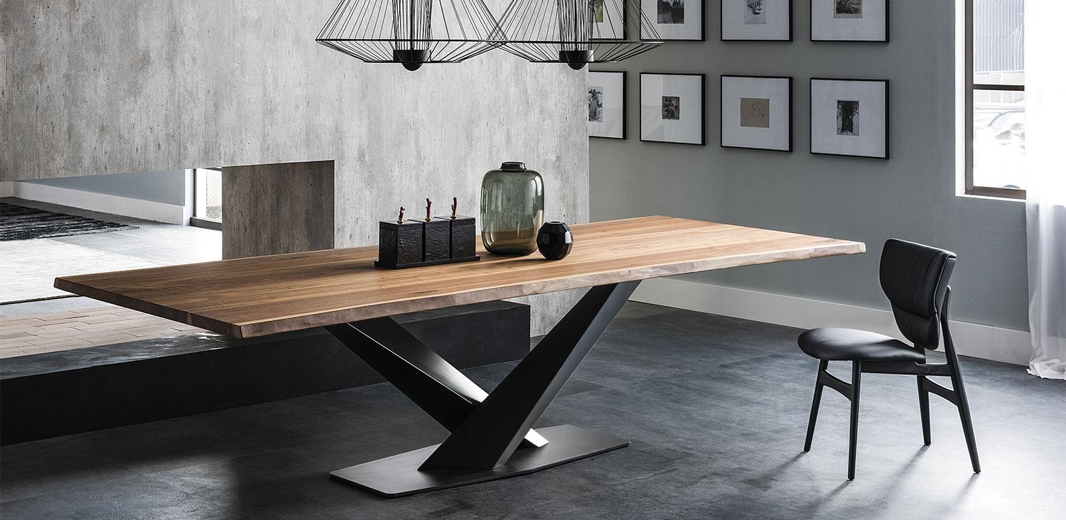 Rectangular metal table | Stratos Wood by Cattelan Italia