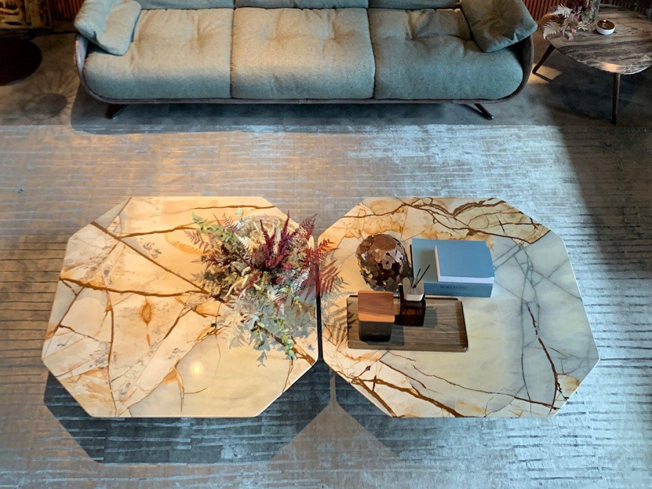 Octagonal marble coffee table | Alex by Borzalino