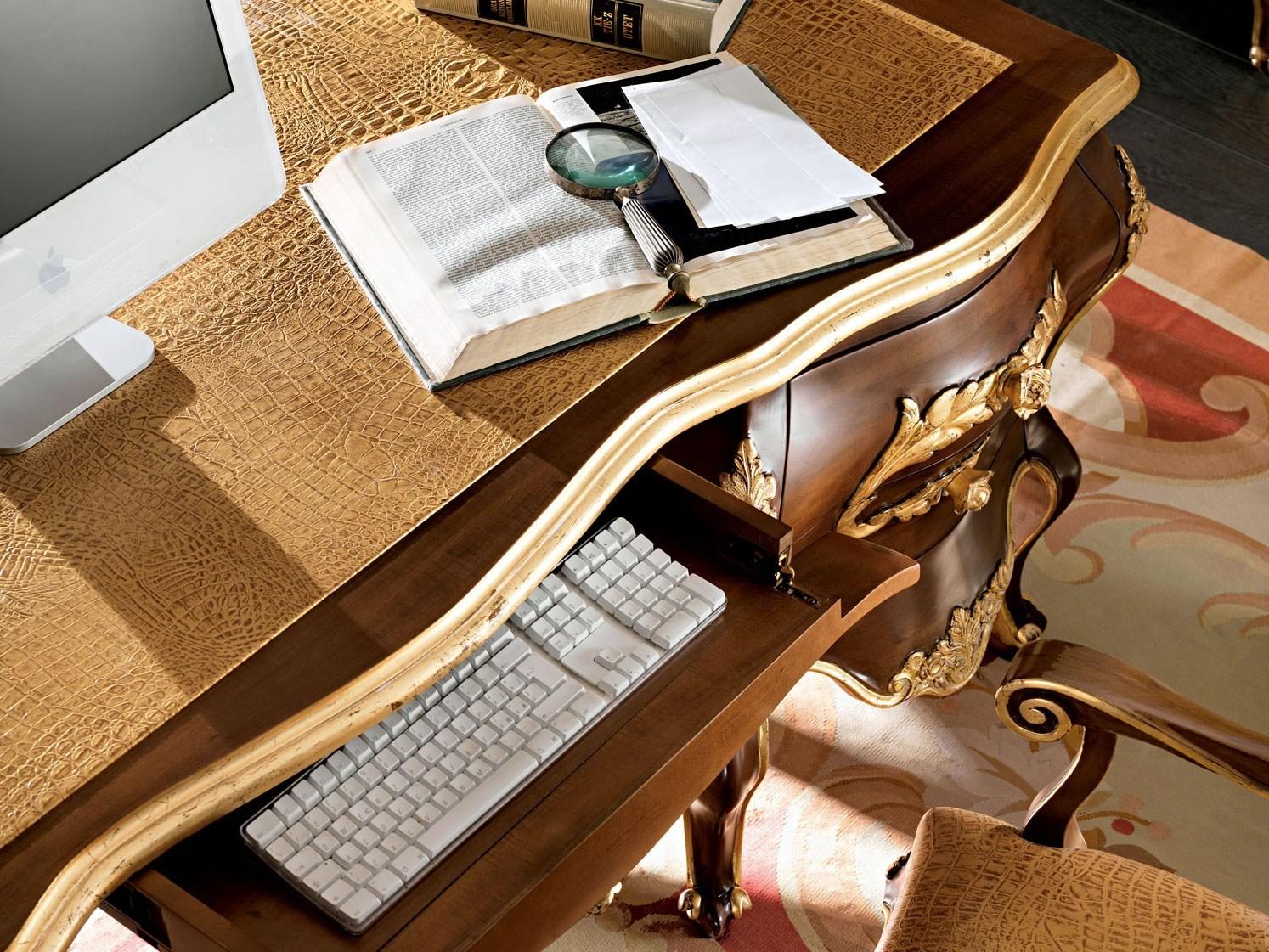 Solid wood writing desk with drawers | 11302 by Modenese Gastone