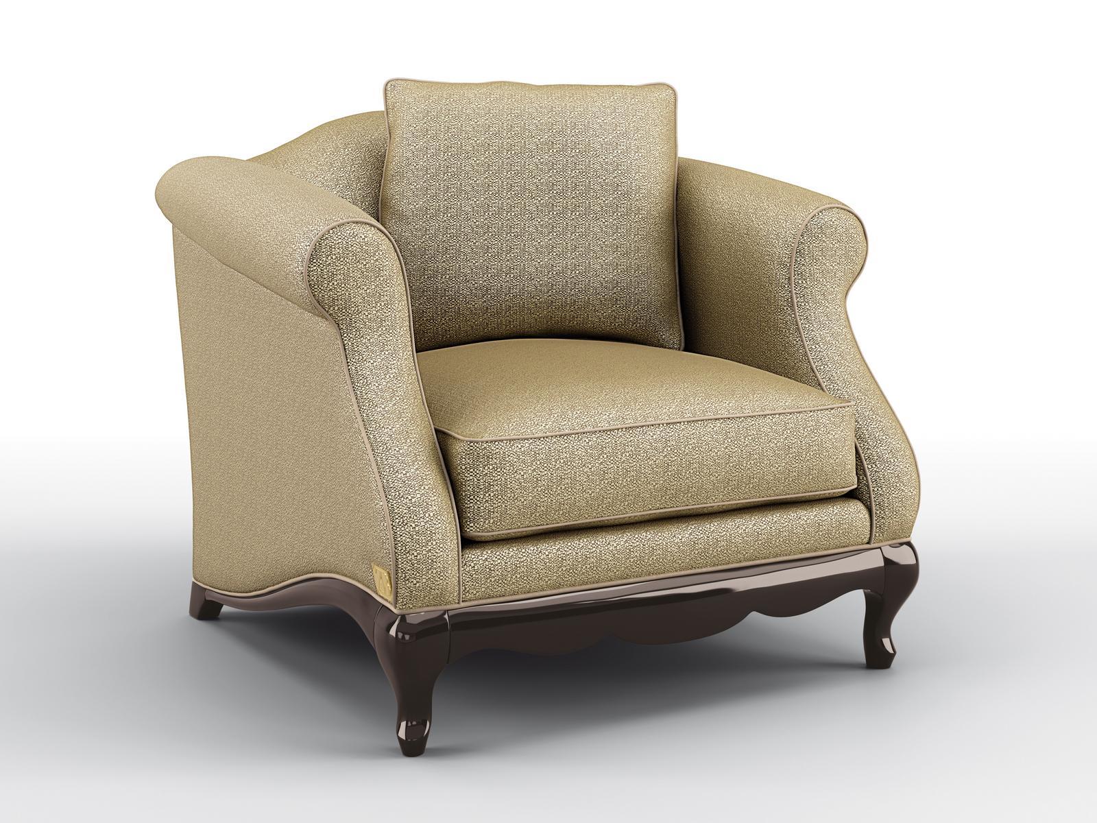 Fabric armchair with armrests | Fly by Bruno Zampa