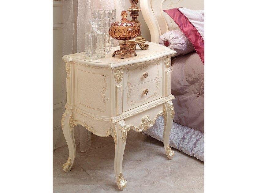 Wooden bedside table with drawers | David by Barnini Oseo