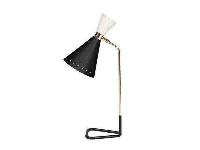 Brass desk lamp with fixed arm | Milwaukee by Gianfranco Ferre Home