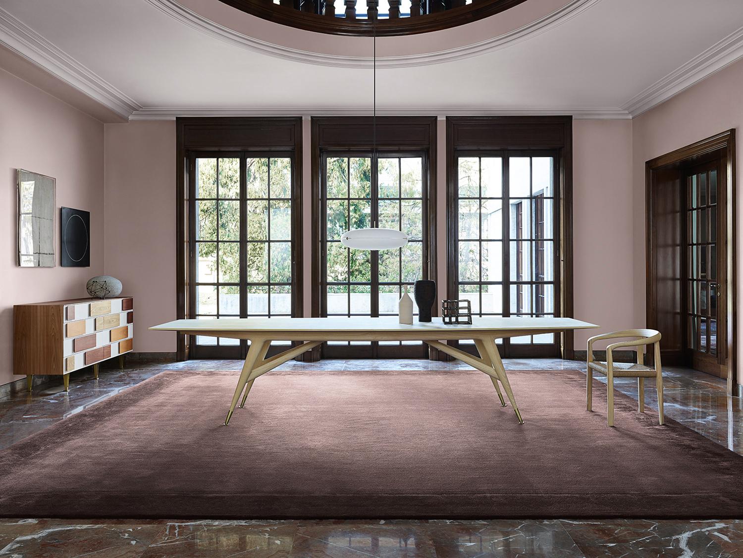 Rectangular ash meeting table | D.859.1 by Molteni