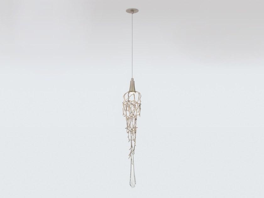 LED handmade bronze pendant lamp | Liquid Pl375/1 by Serip