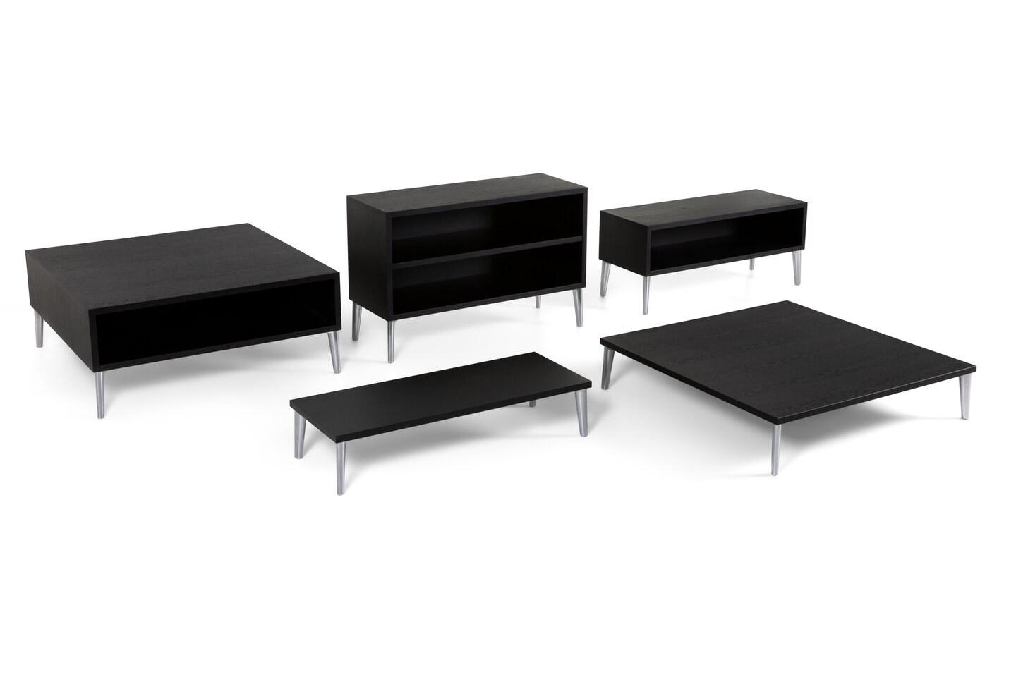 Low coffee table with storage space | Sofa So Good Shelf by Moooi